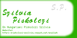 szilvia piskolczi business card